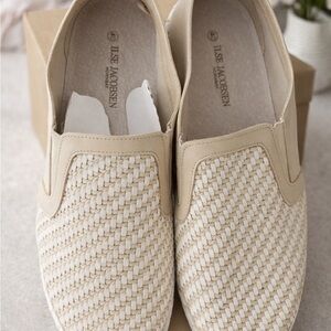 Ilse Jacobsen women's Cream Woven Loafers